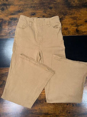 Flying Tomato Tan High Waist Bell Bottom Flare Pants 70s Boho - XL